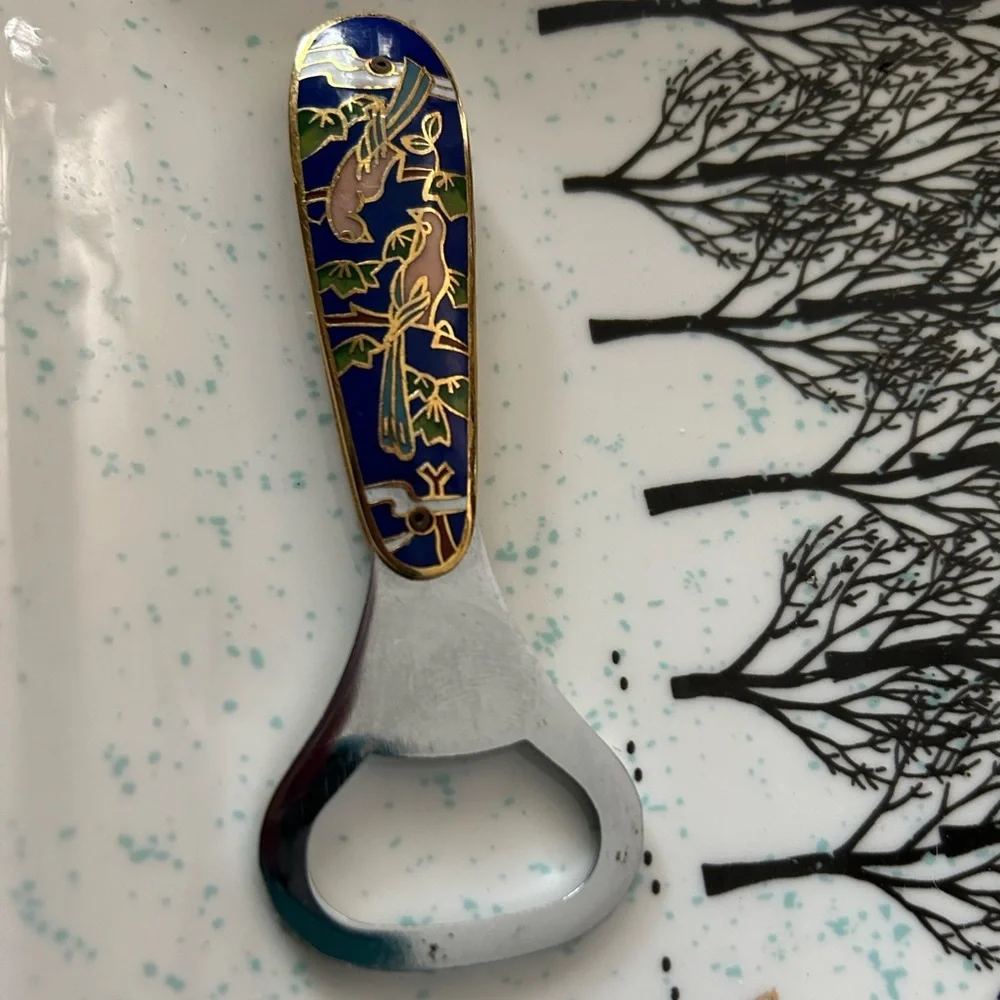 Vintage Cloisonné Bottle Opener
